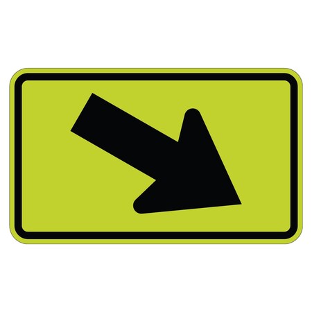 Sign Solutions Usa 12 in Height, 24 in Width, Aluminum, Horizontal Rectangle DUS08DFG2412W16-7pR